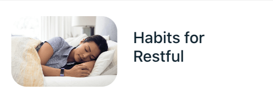 Habits for Restful