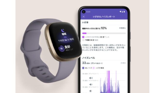 睡眠時のいびき検知の例