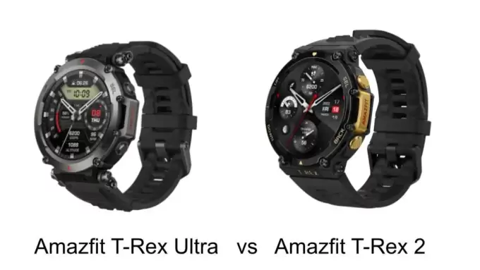 Amazfit T-Rex Ultra vs 2 比較検証した。